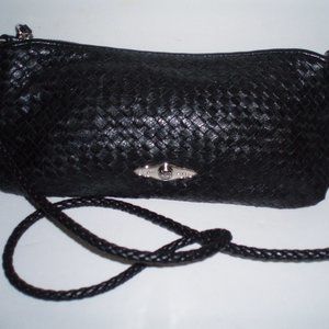 Elliott Lucca Black Braided Cross Body